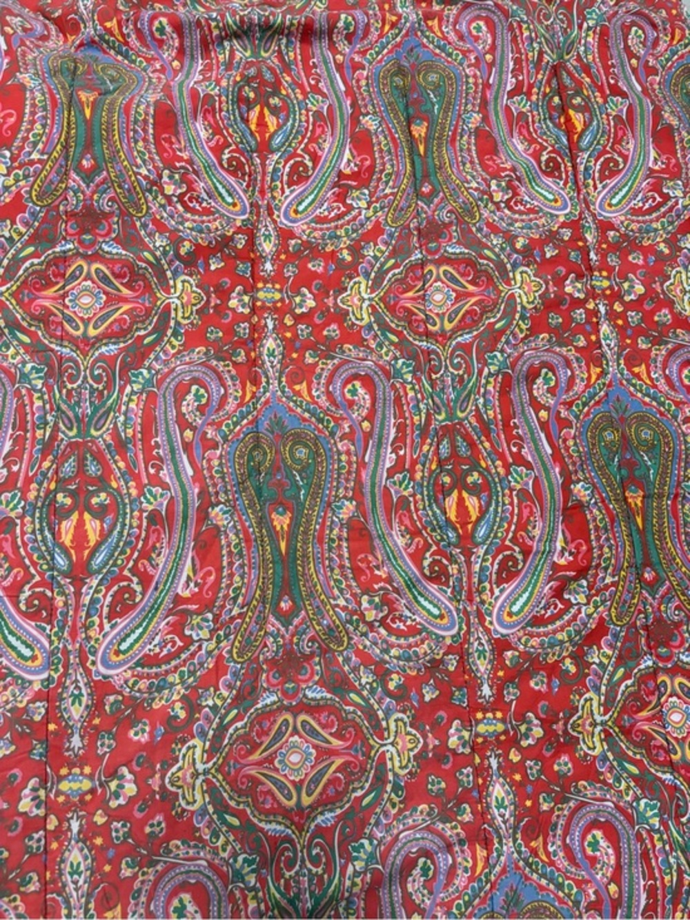 Red Paisley Print Lightweight Blanket